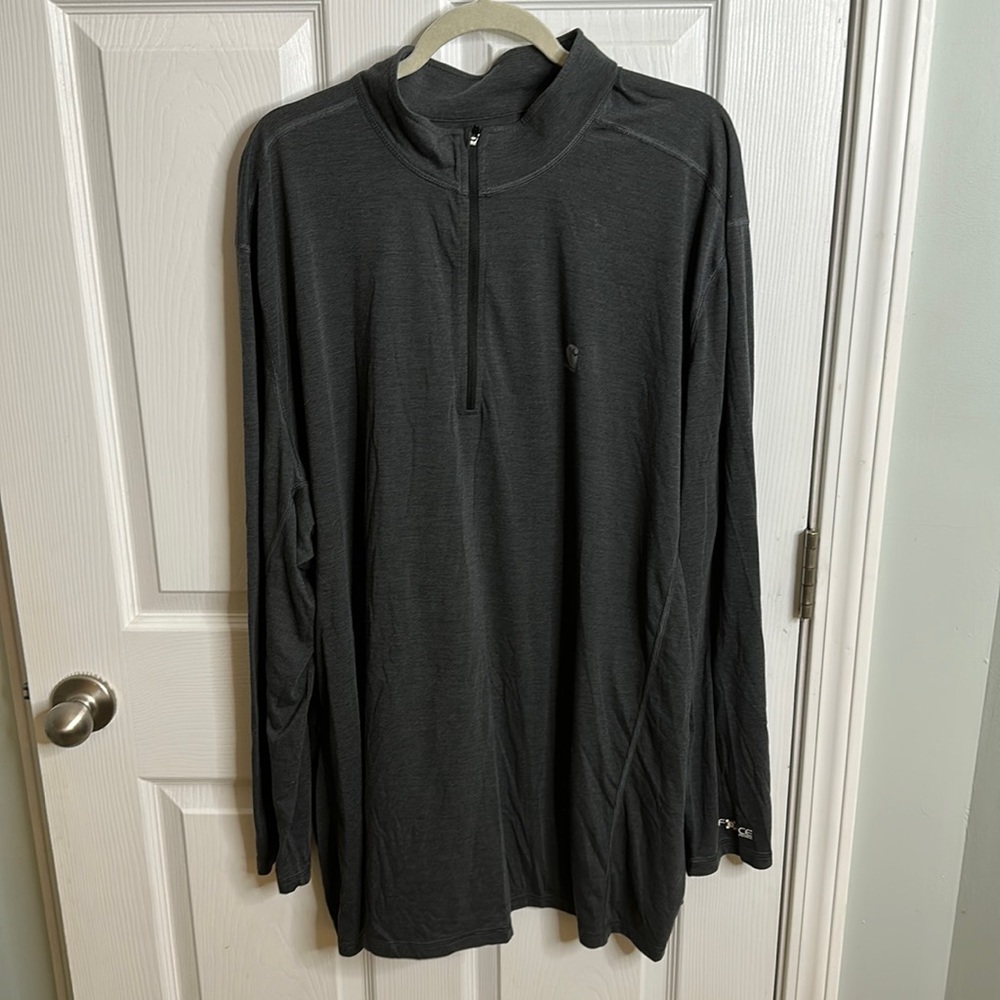 Carhartt Men's Force Relaxed Fit Long Sleeve Quarter Zip T Shirt 4XL Gray GUC